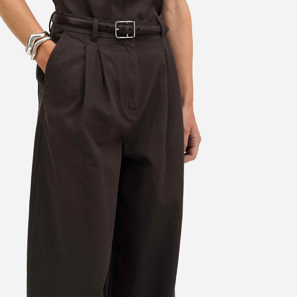 Prairie Cotton Twill Pants Dark Brown