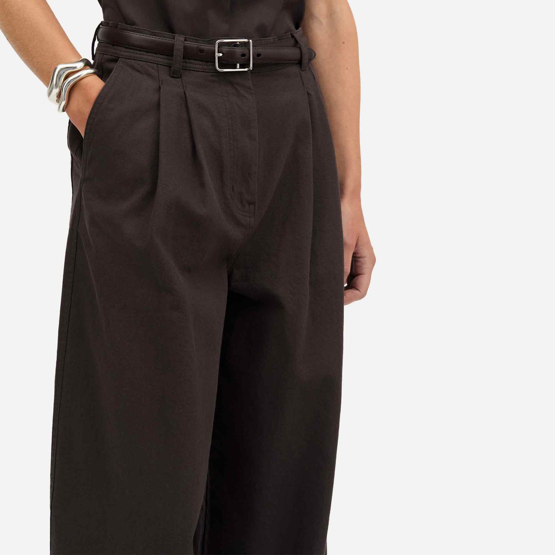Prairie Cotton Twill Pants Dark Brown