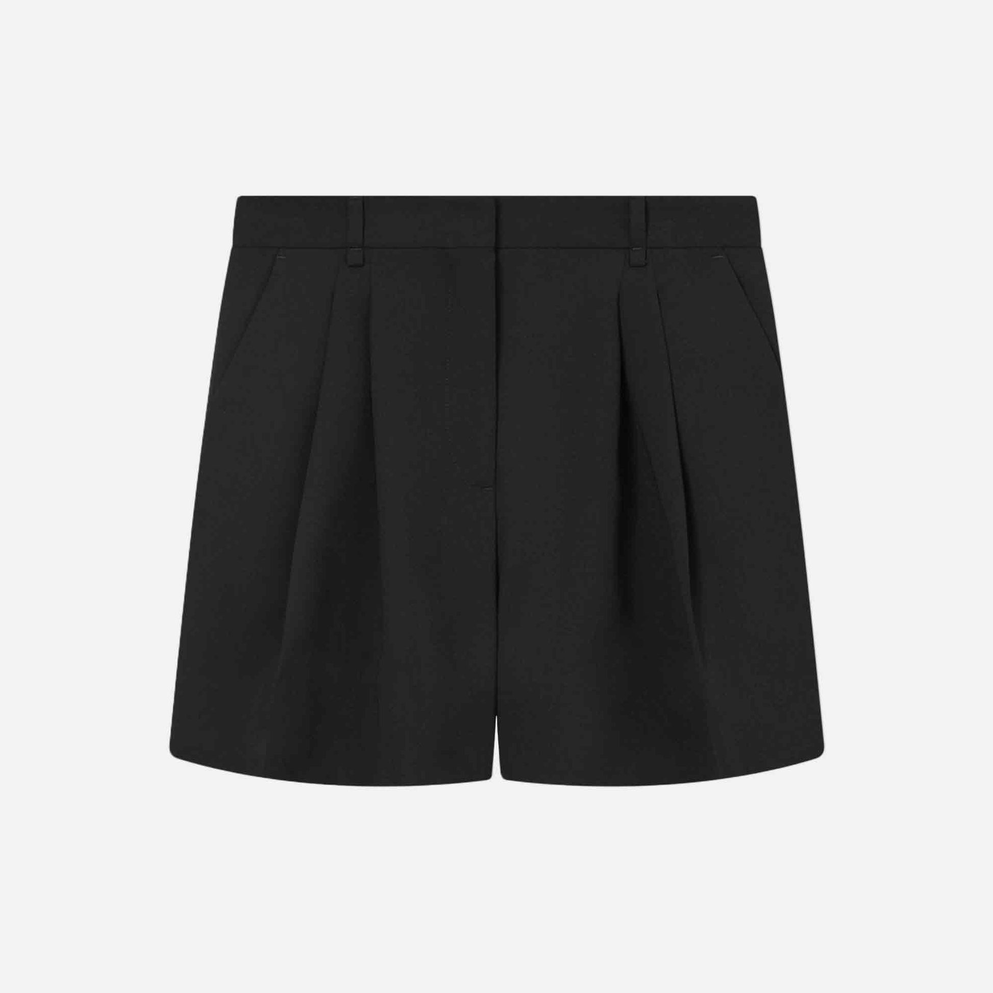 Prisk Crepe Georgette Shorts Black