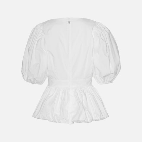 Puff Sleeve Bubble Top Bright White