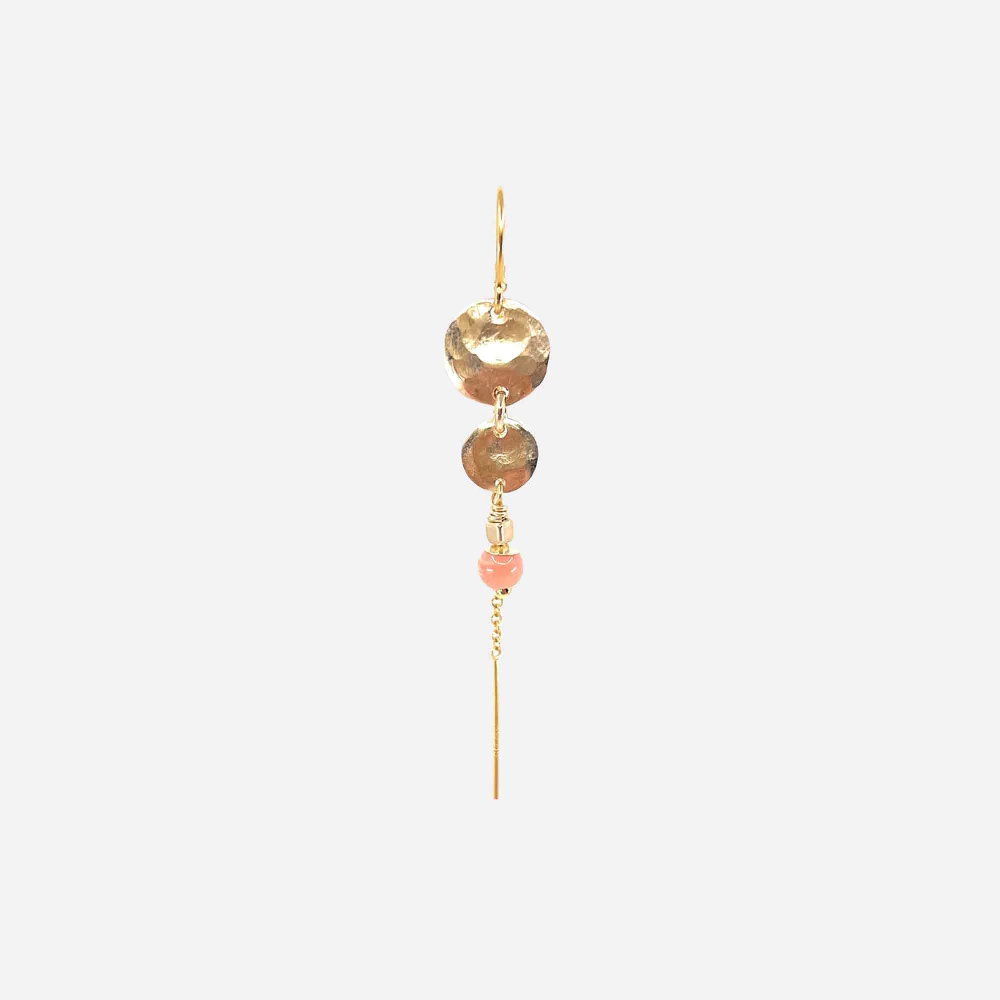 Puk Earring Pink Rhodocrosite