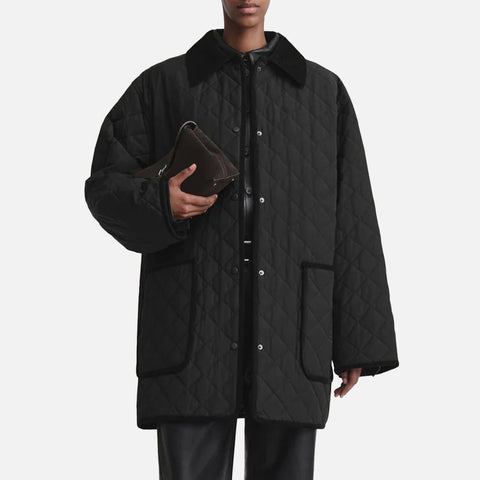 Quilted Barn Jacket Black
