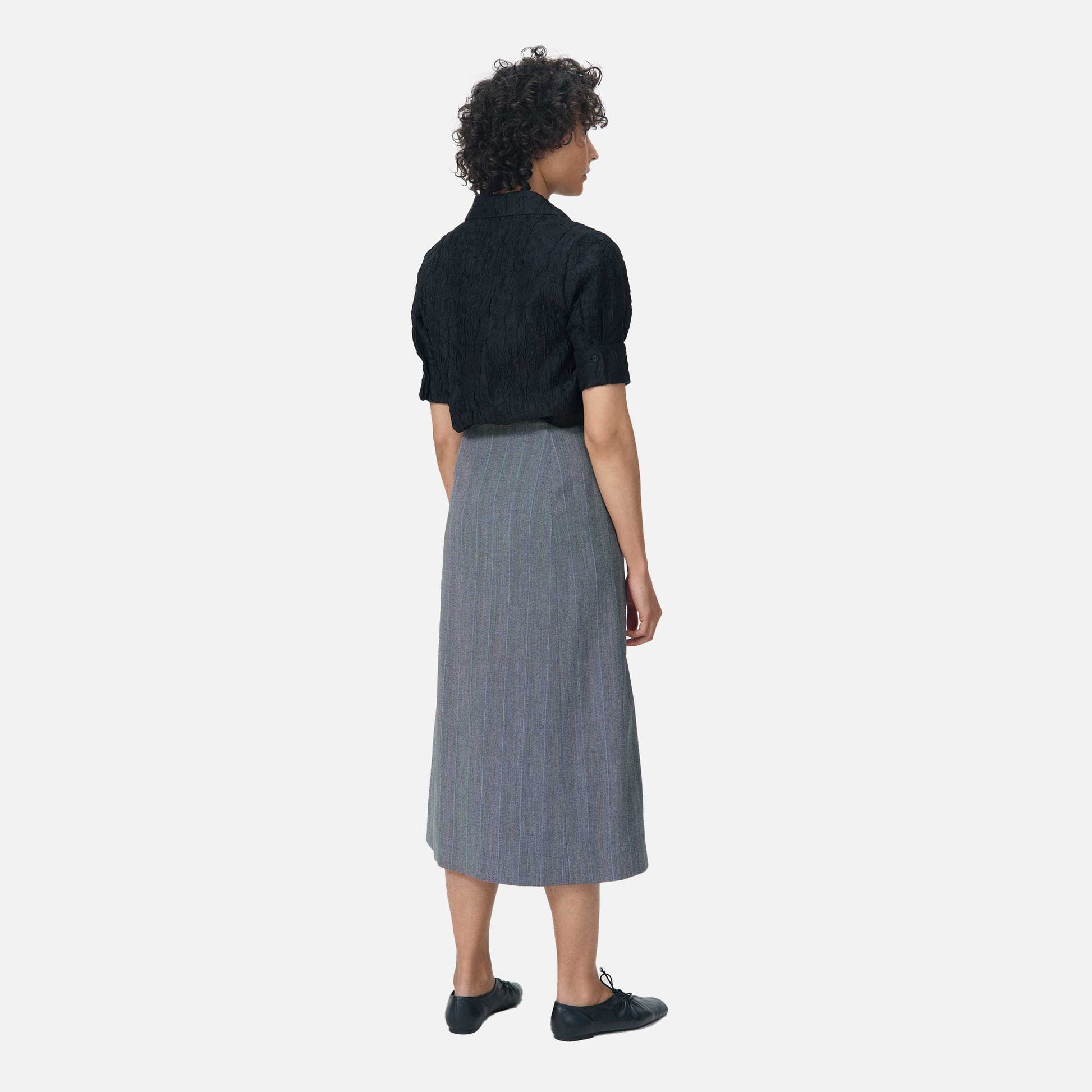 Reyna Skirt Charcoal Weave
