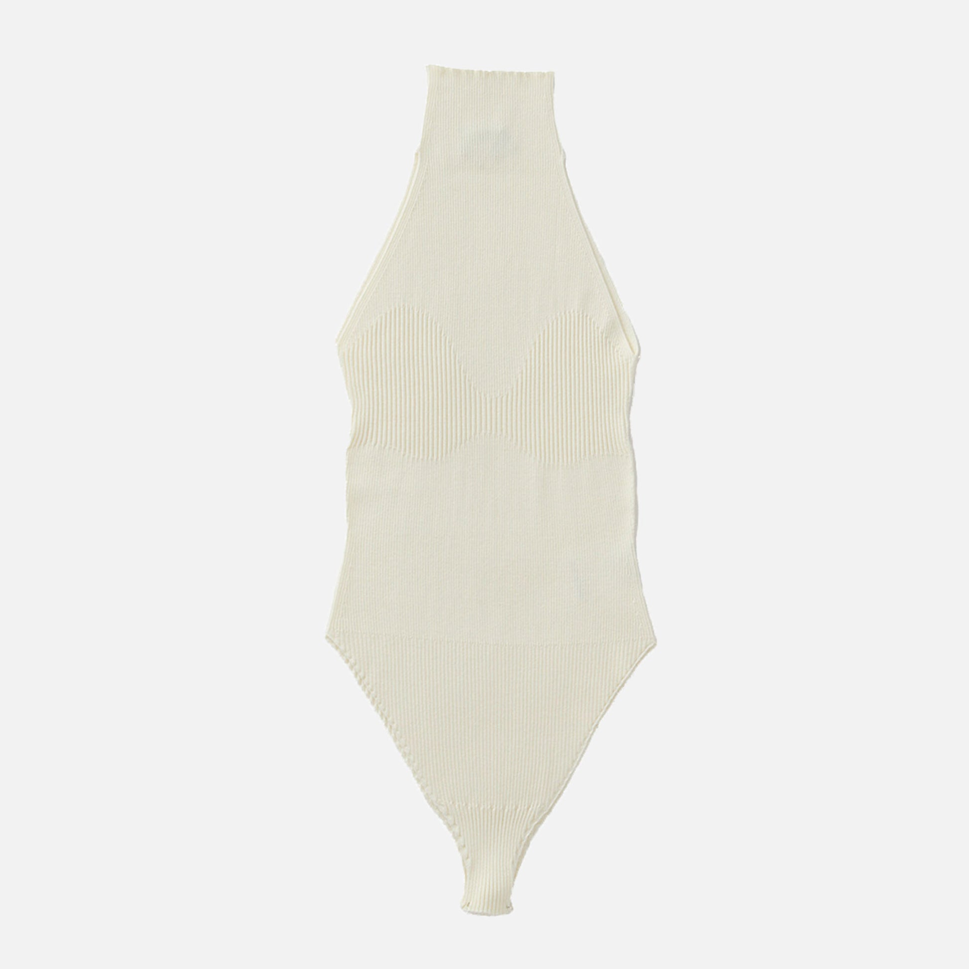 Ribbed Sleeveless Bodysuit Cream