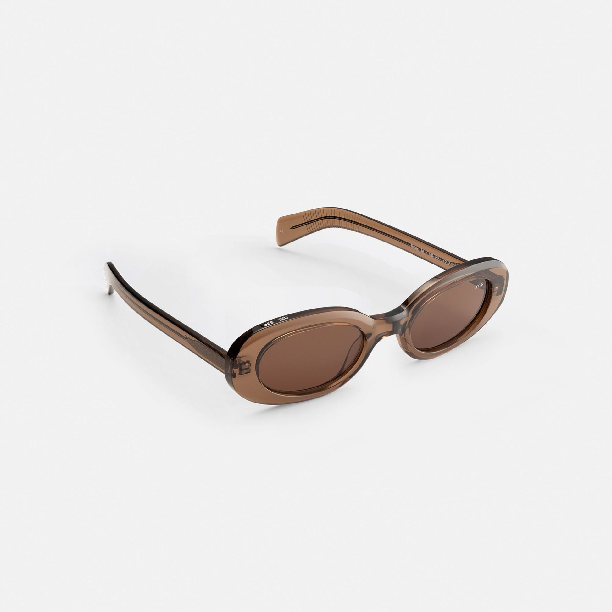 Roselle Sunglasses Transparent Coffee Brown
