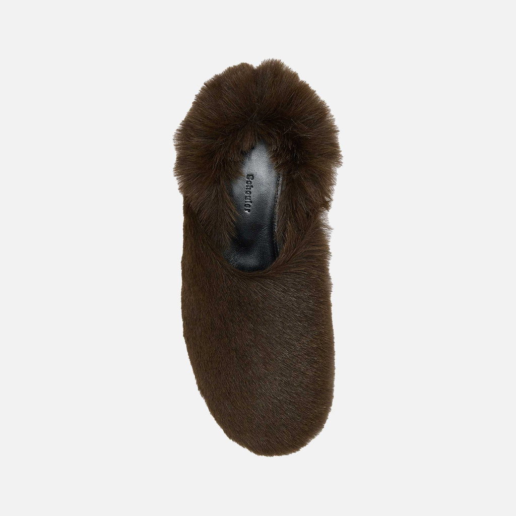 Ruched Tee Slippers Chocolate