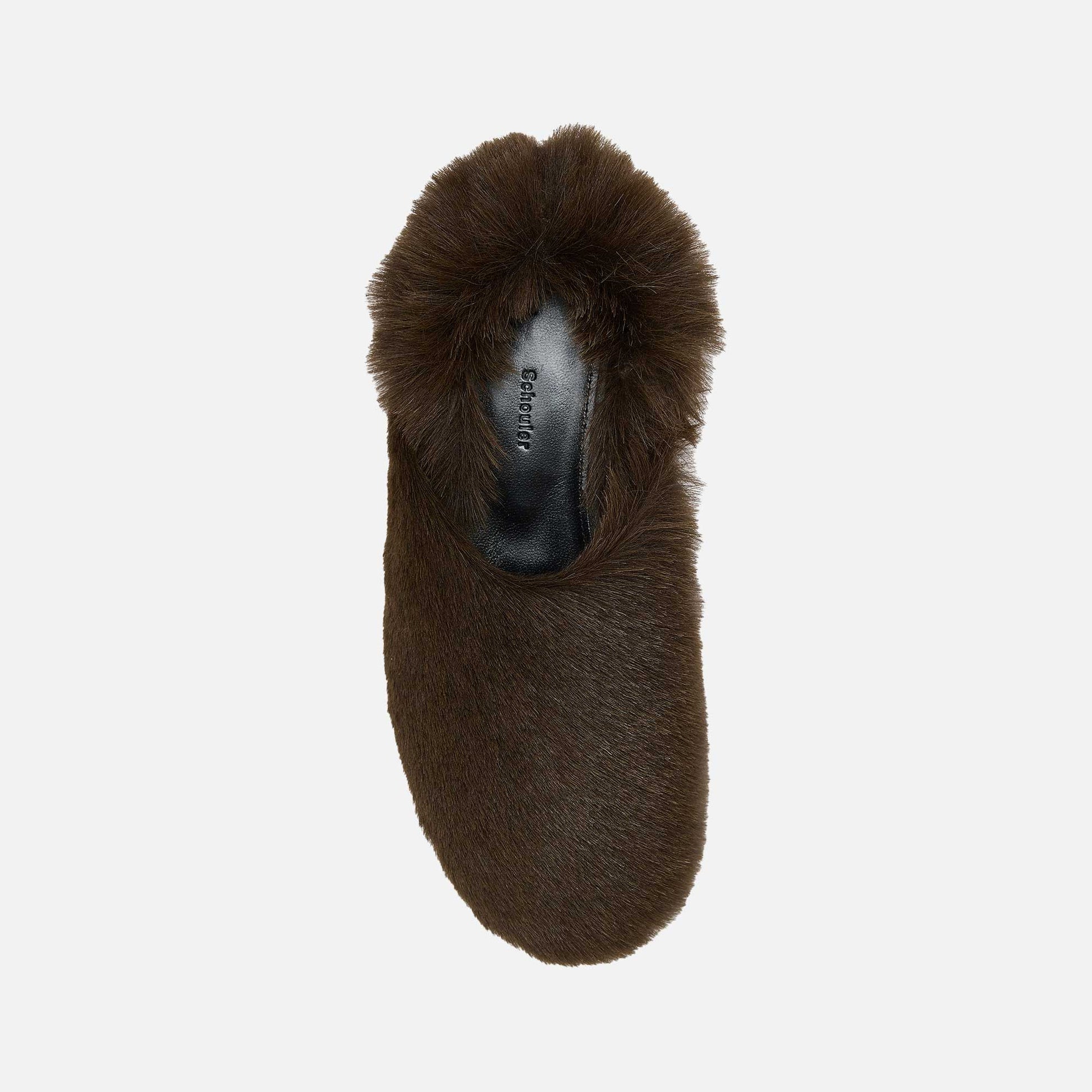 Ruched Tee Slippers Chocolate