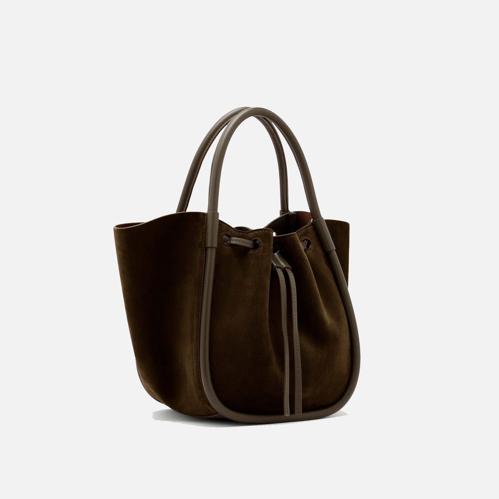 Small Ruched Tote Bag Chocolate
