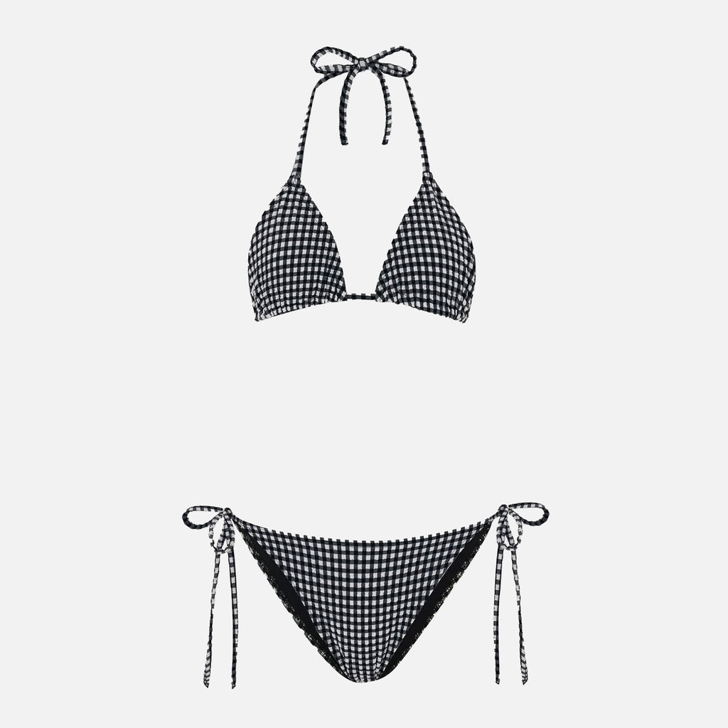 Sabrina Bikini Seersucker Black Gingham