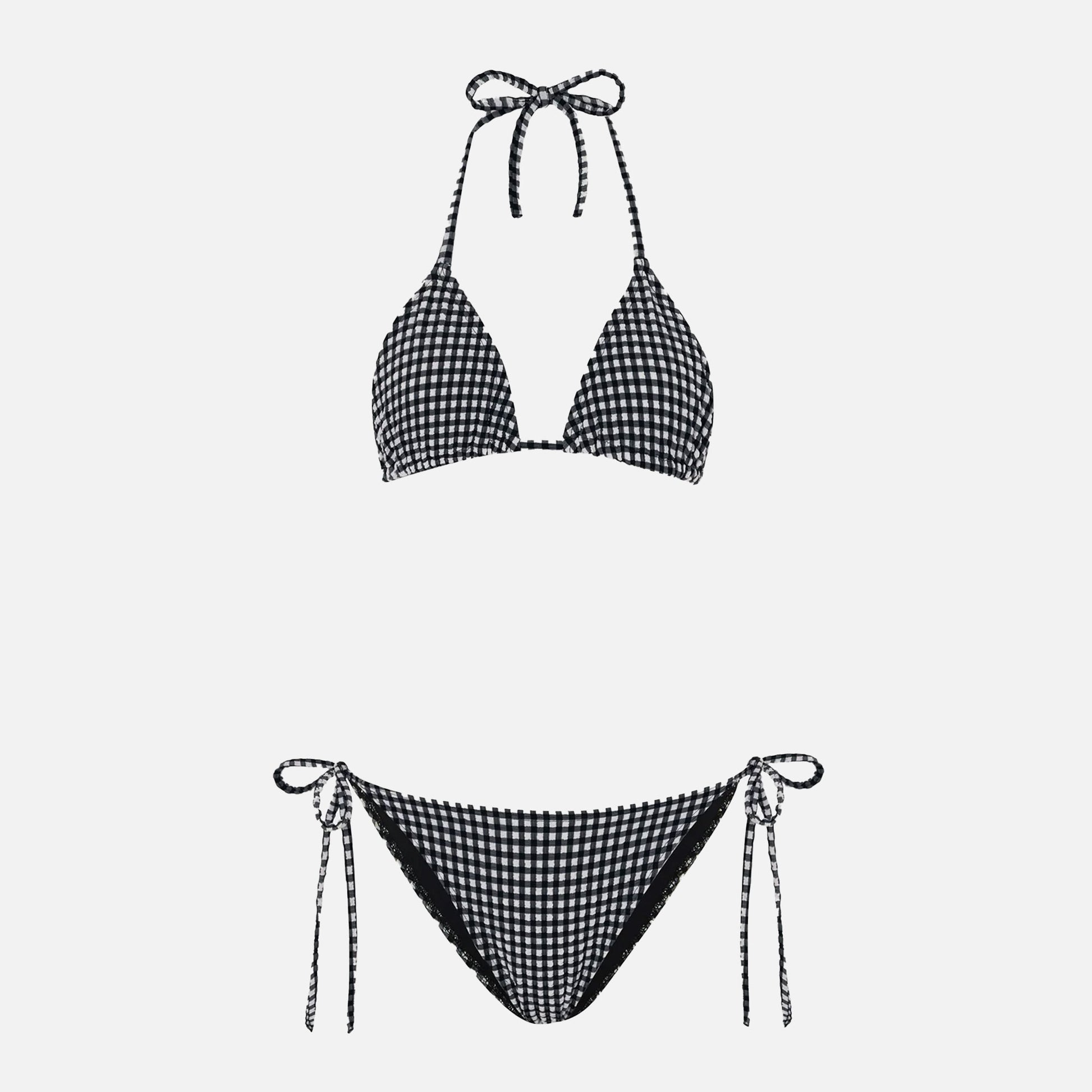 Sabrina Bikini Seersucker Black Gingham