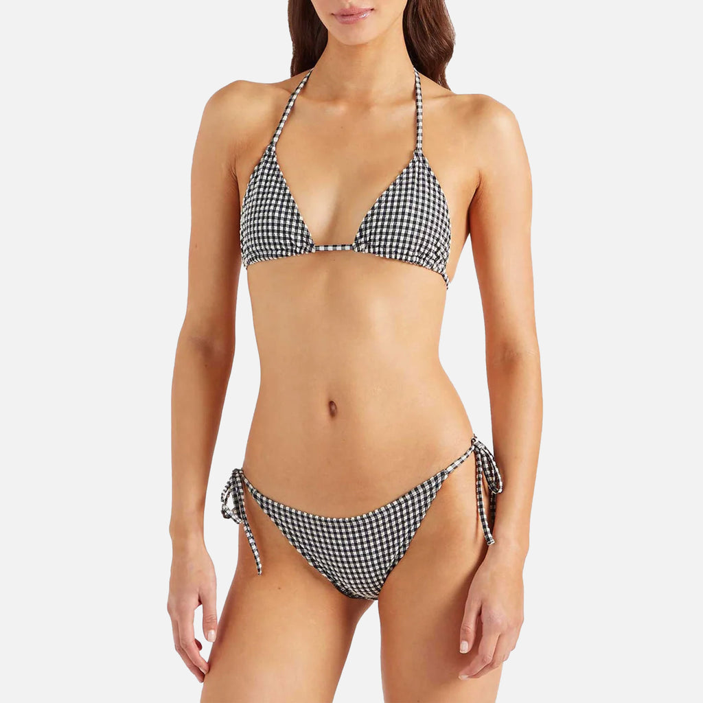 Sabrina Bikini Seersucker Black Gingham