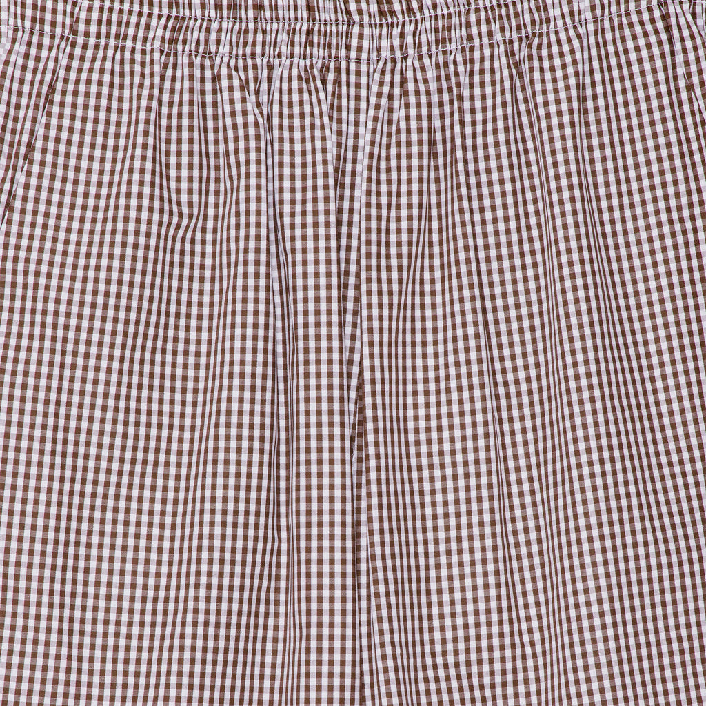 Sam Piping Pants Mini Check Brown/White