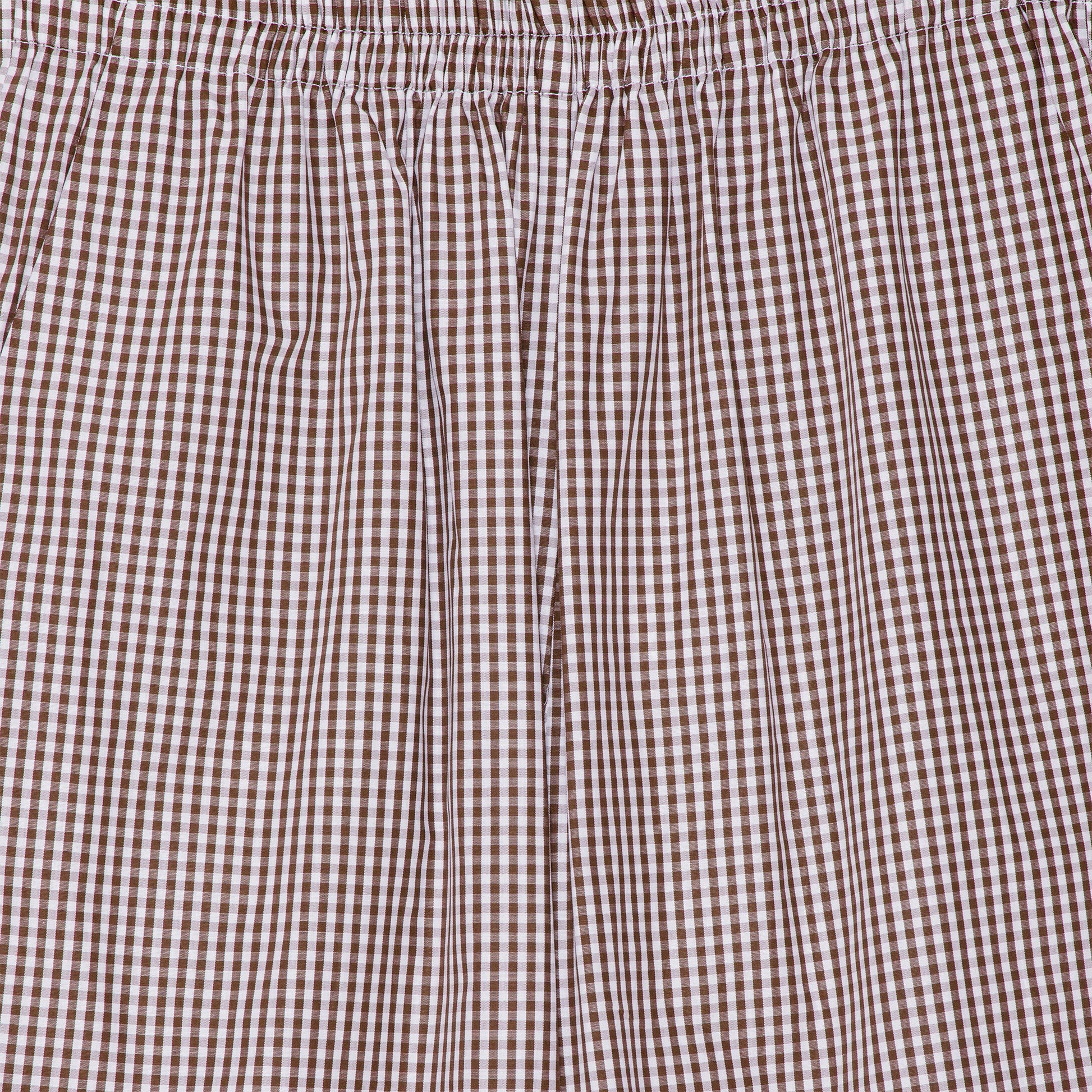 Sam Piping Pants Mini Check Brown/White