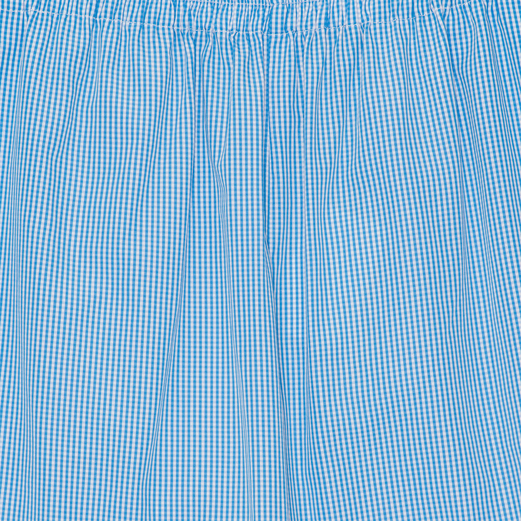 Sam Piping Pants Mini Check Turquoise/White