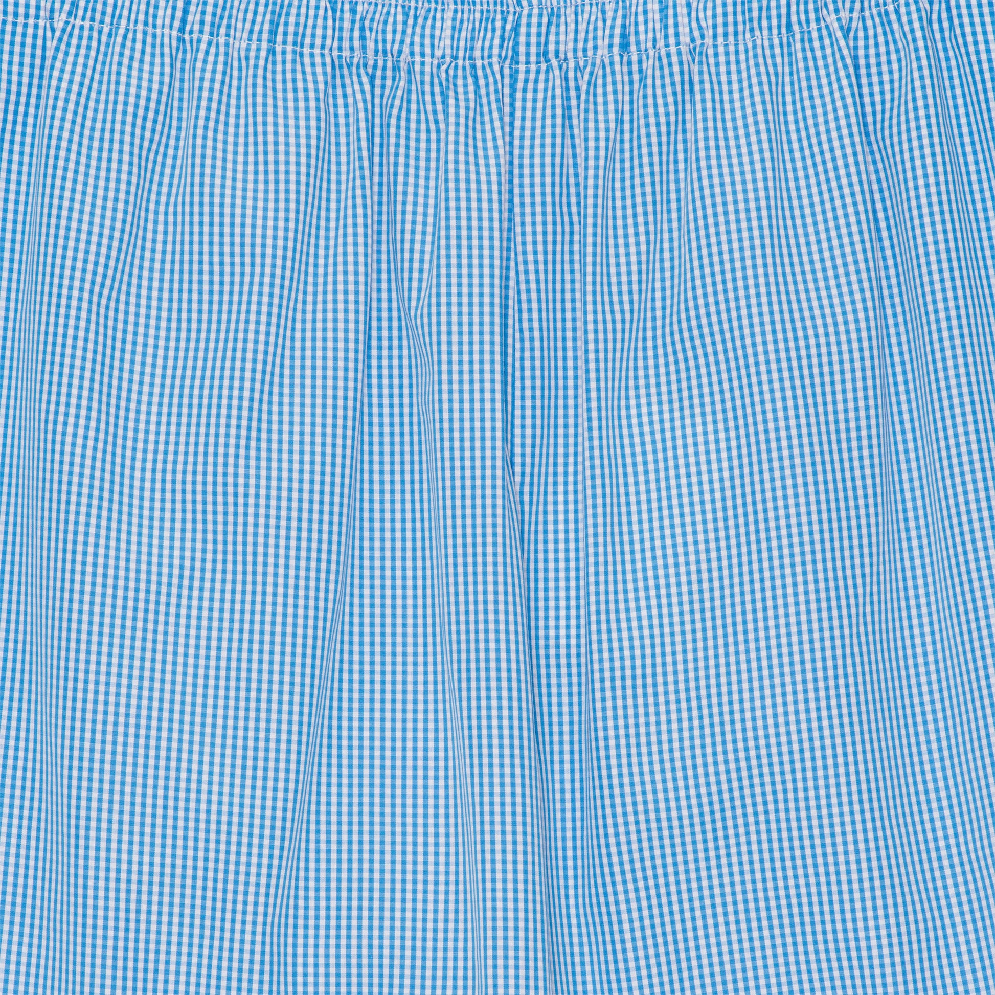 Sam Piping Pants Mini Check Turquoise/White