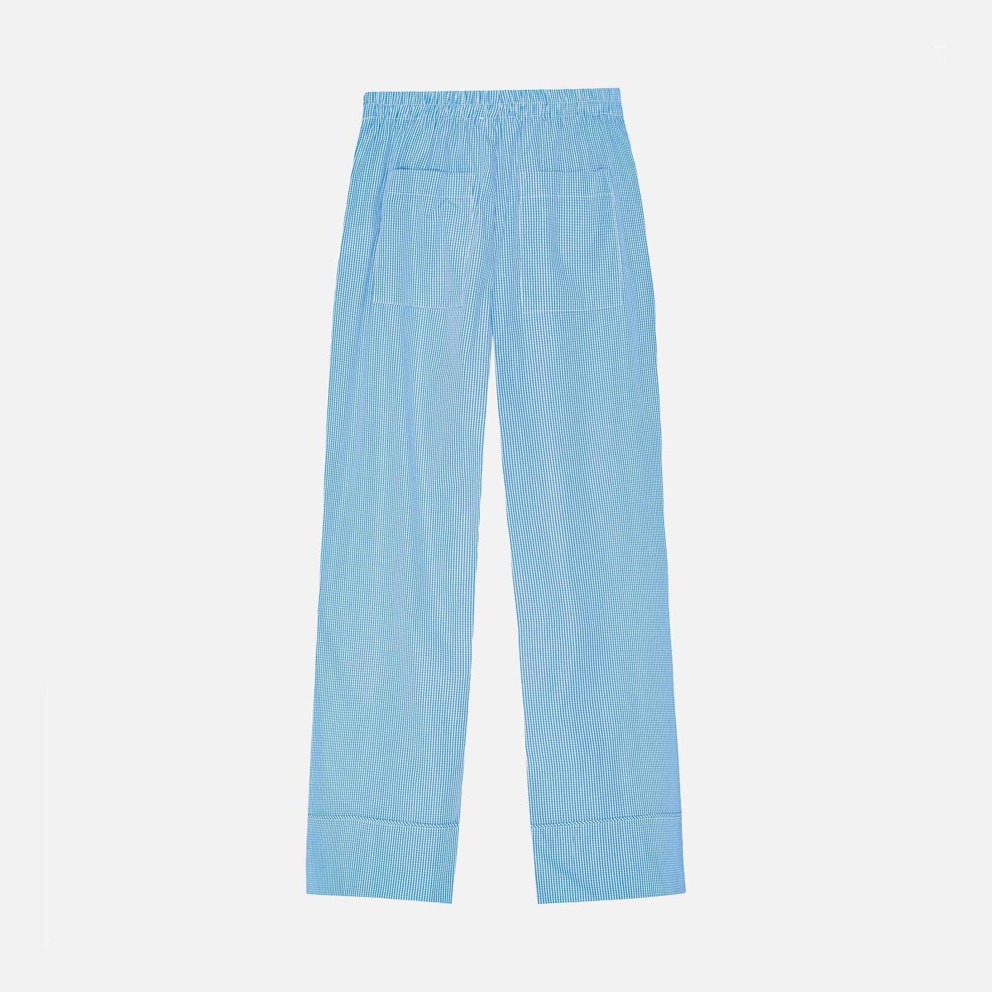 Sam Piping Pants Mini Check Turquoise/White