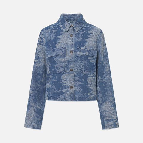 Sanibel Shirt Denim Blue Jacquard