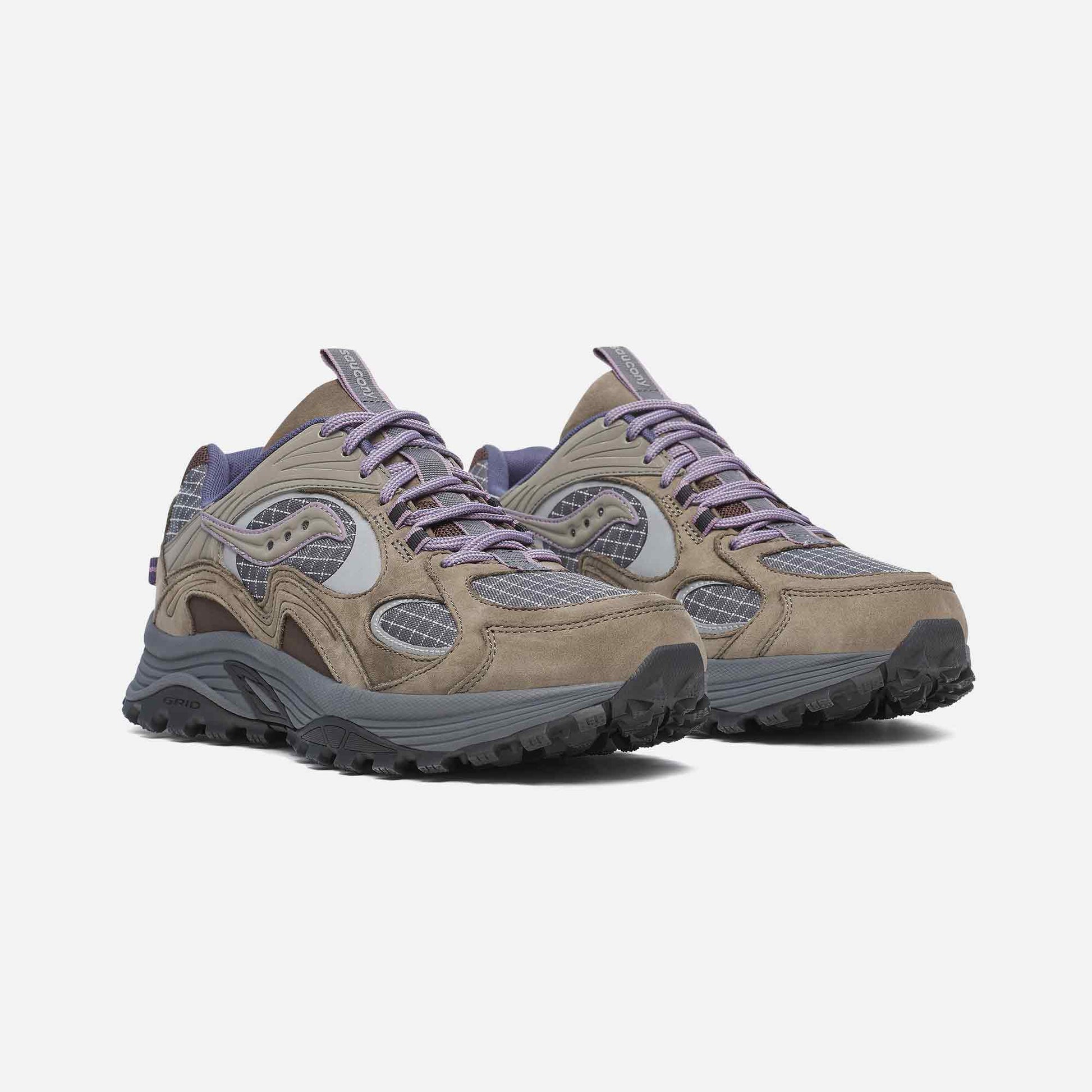 Grid Aura X Sneakers Dark Grey/Mud