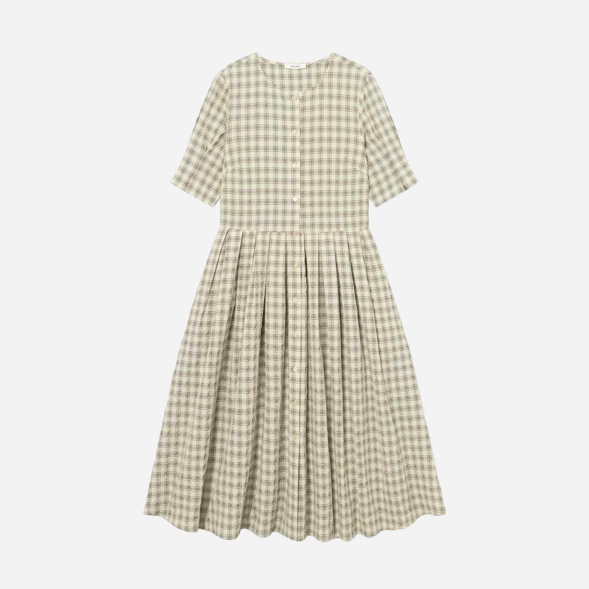 Savannah Dress Parchment Check
