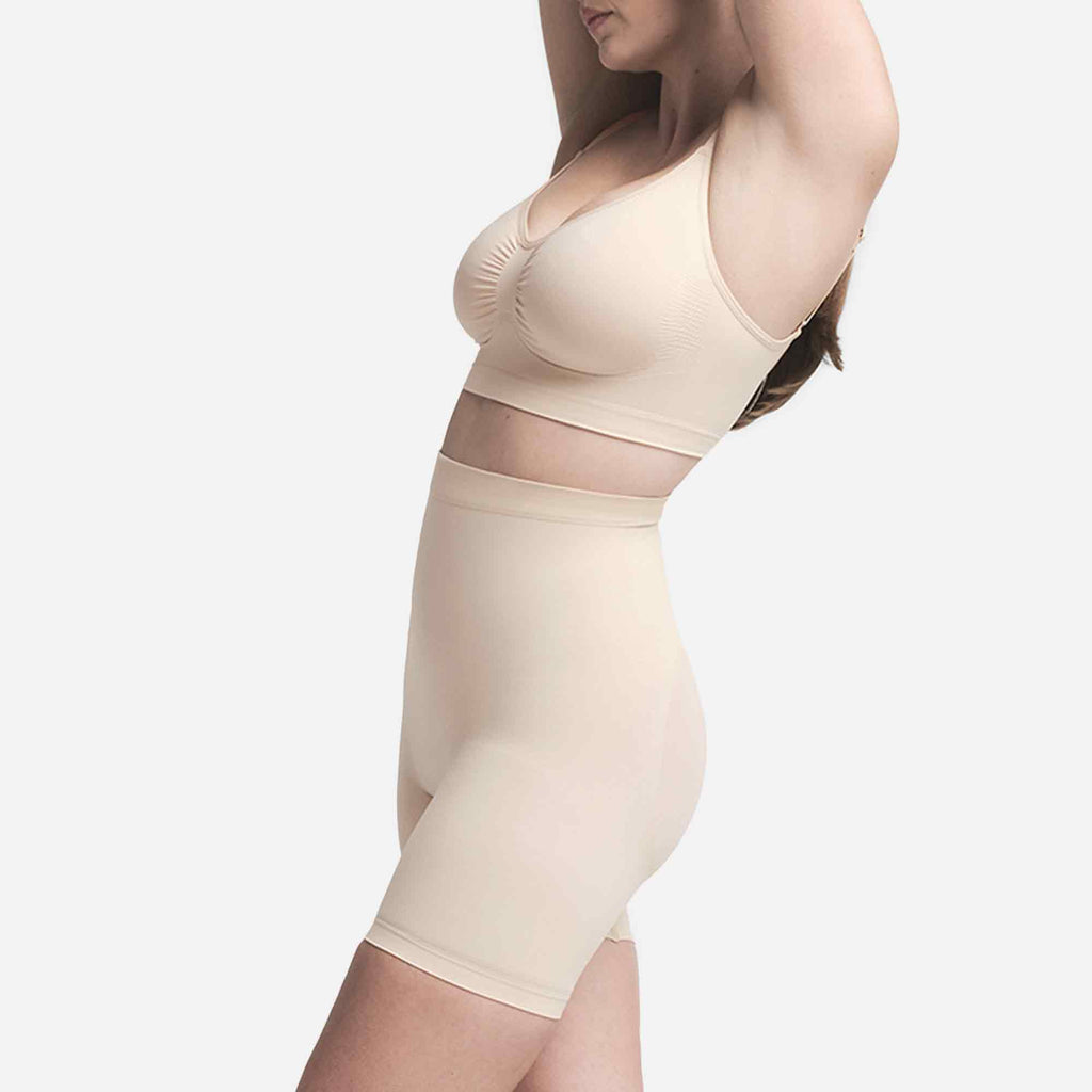 Seamless Sculpt Mid Thigh Short Sand