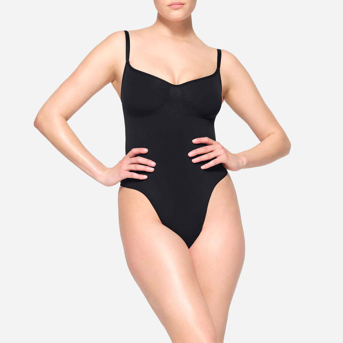 Seamless Sculpt Thong Bodysuit Onyx