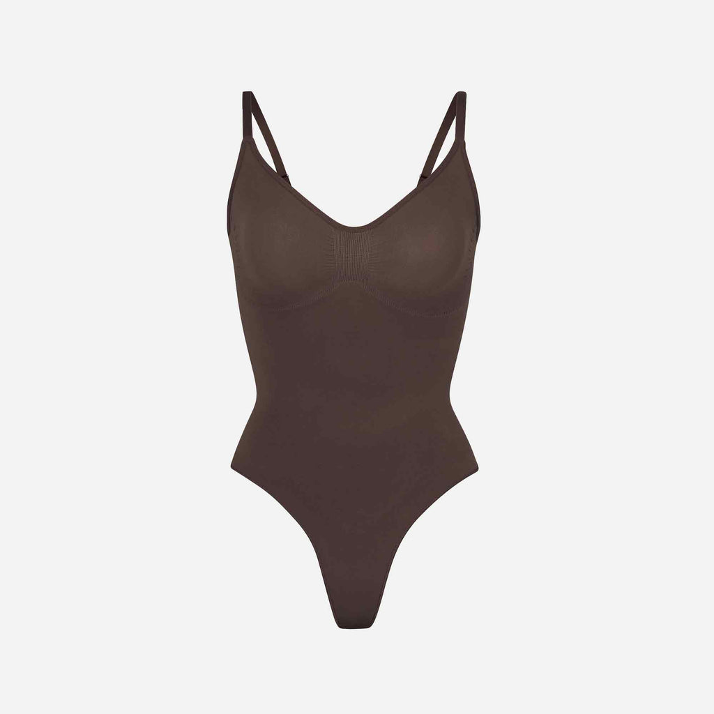 Seamless Sculpt Thong Bodysuit Cocoa