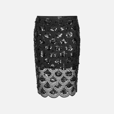 Sequins Pencil Skirt Black