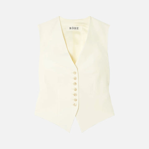 Shaped Waistcoat Off White