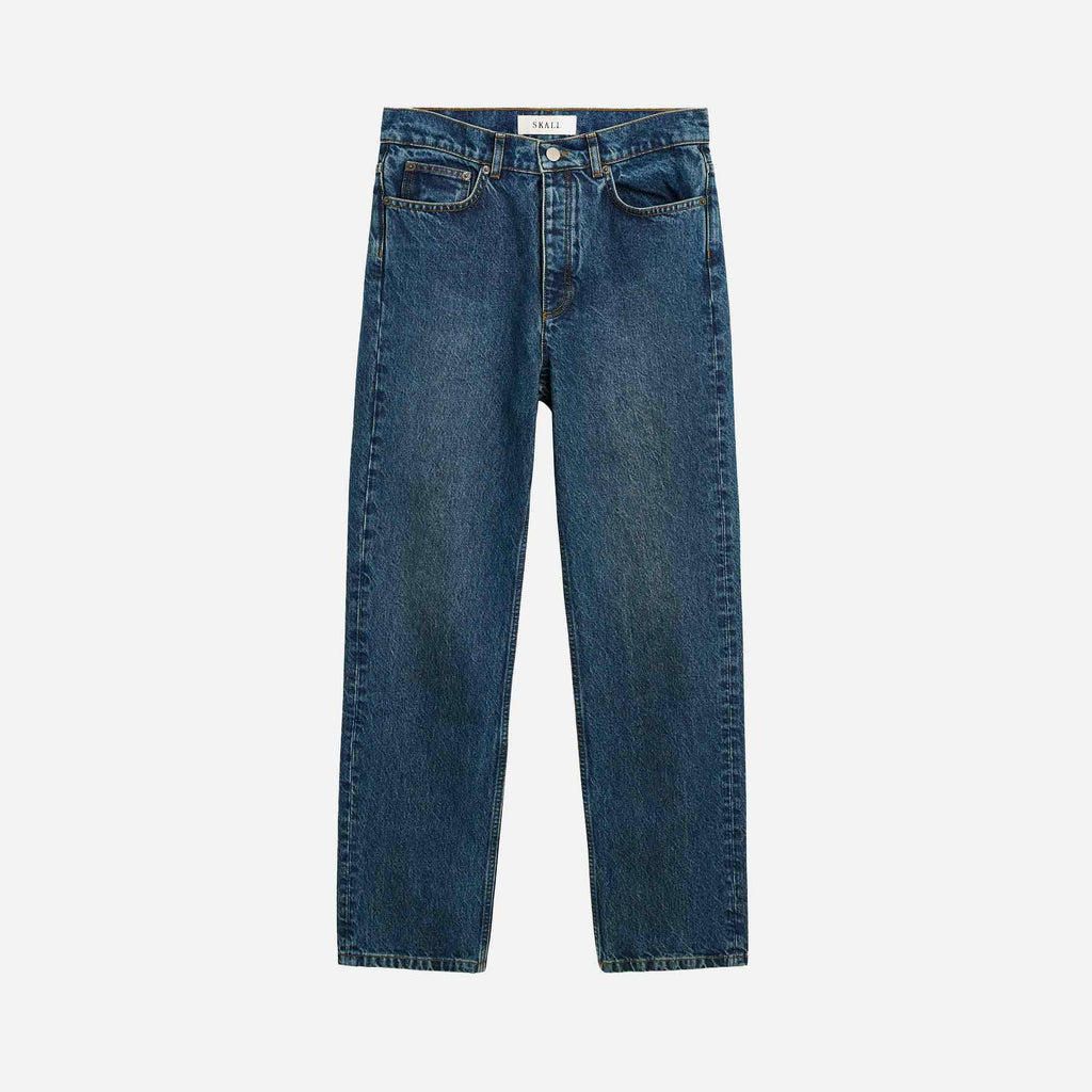 Sharon Straight Jeans Washed Dark Blue