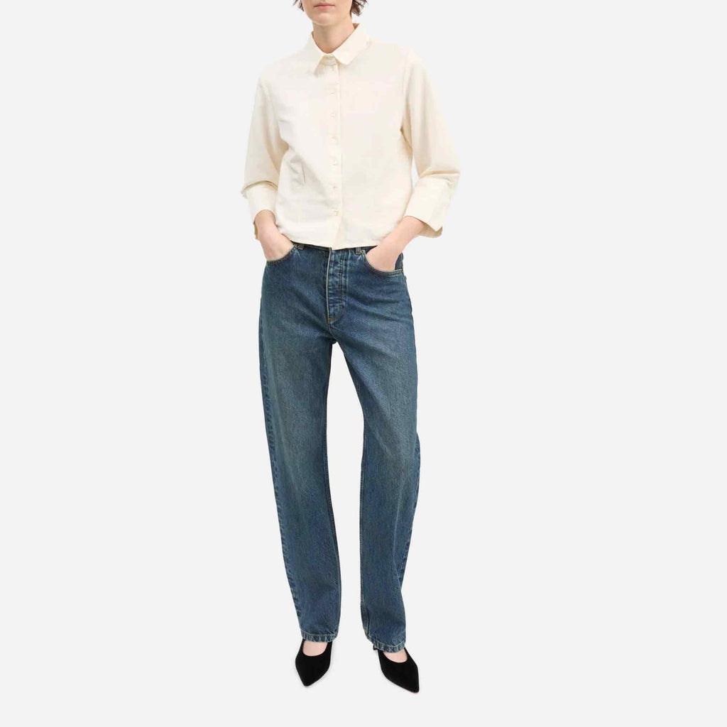 Sharon Straight Jeans Washed Dark Blue