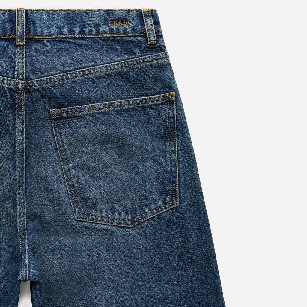 Sharon Straight Jeans Washed Dark Blue