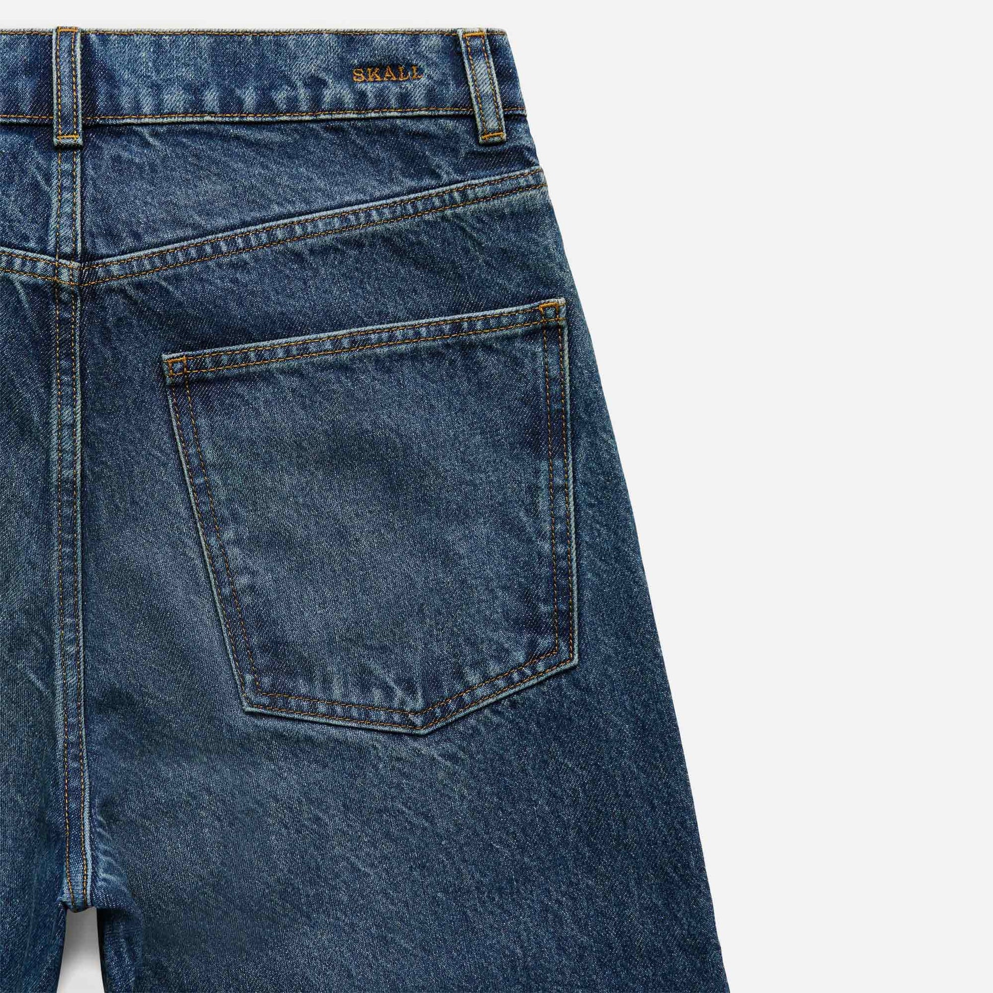 Sharon Straight Jeans Washed Dark Blue