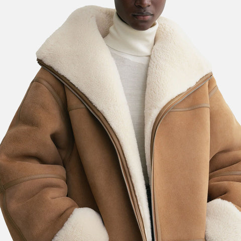 Signature Shearling Jacket Biscuit