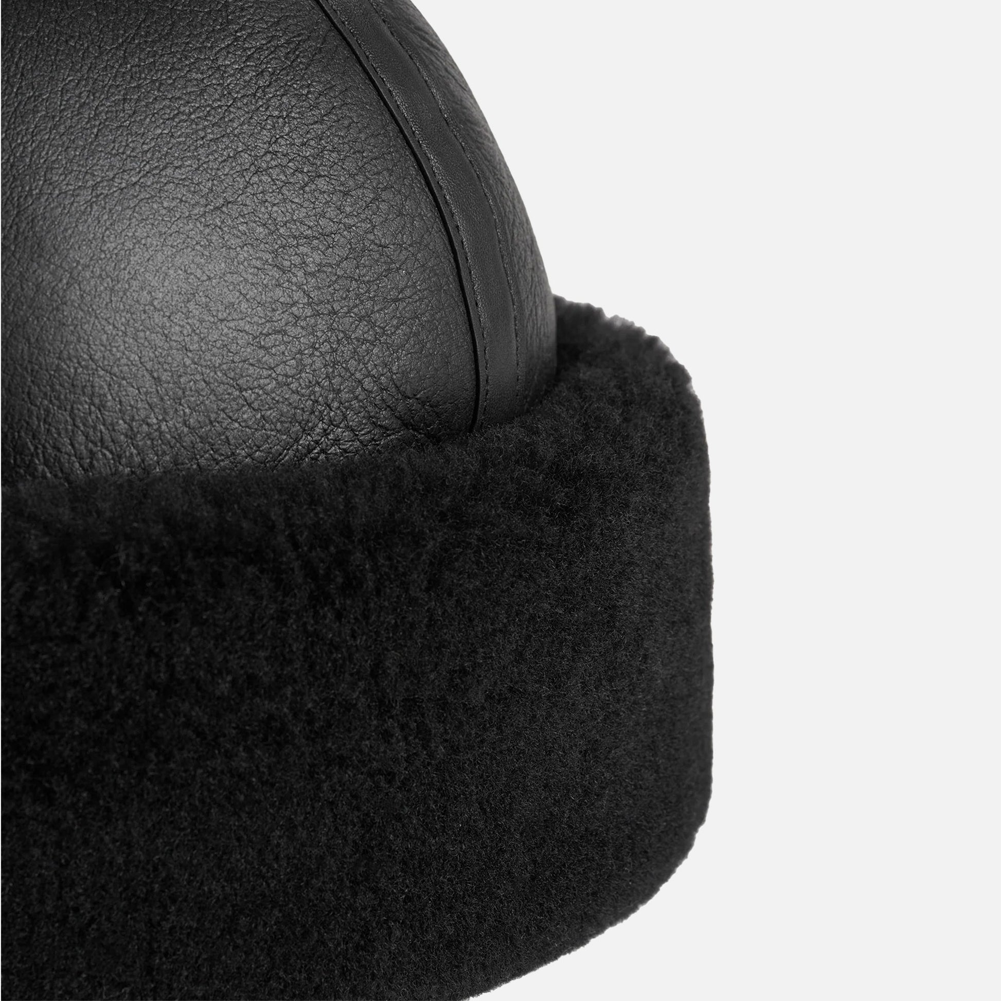 Shearling Winter Hat Black