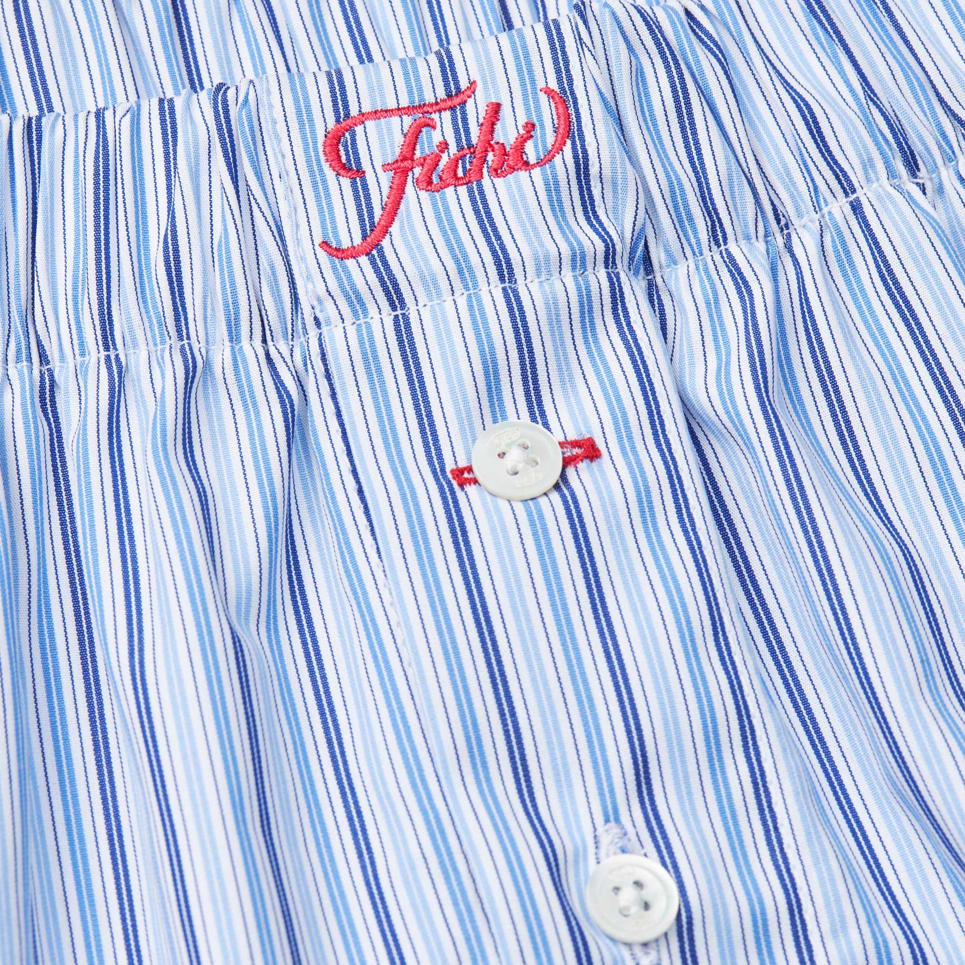 Shorts Light Blue/Dark Blue/White Stripe