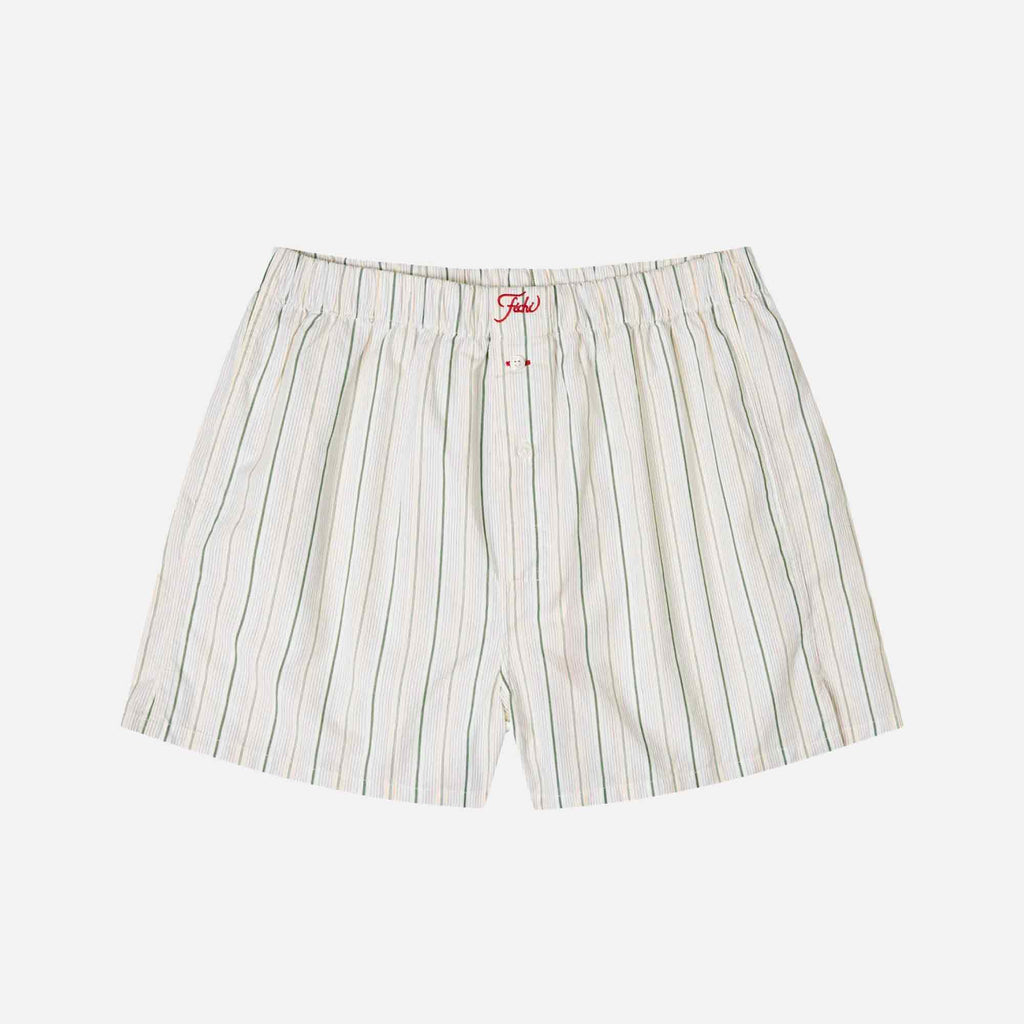 Green Shorts Rainbow Stripe