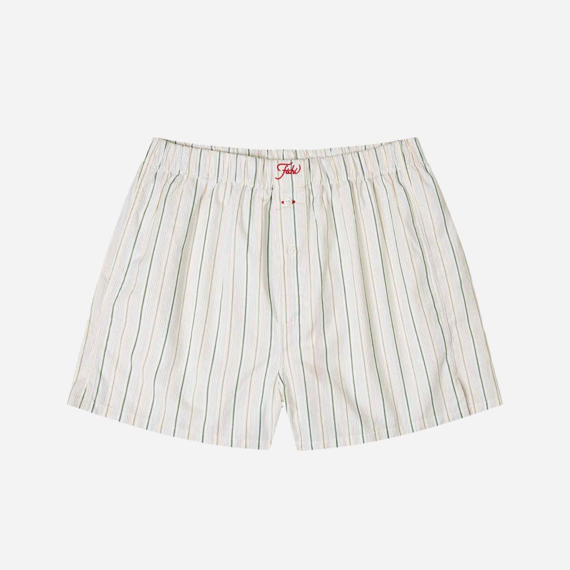 Green Shorts Rainbow Stripe