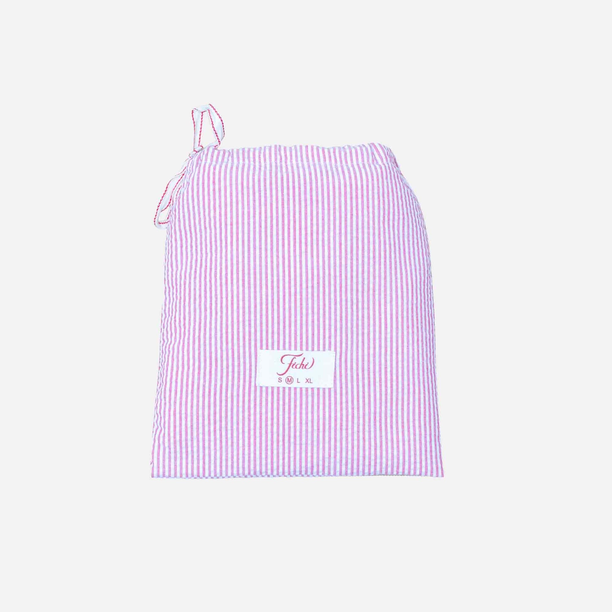 Shorts Red Seersucker Stripe