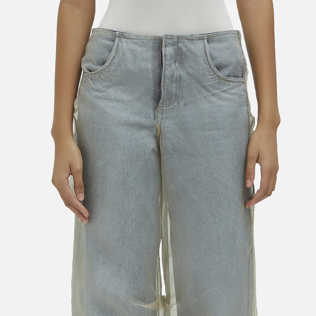 Silk Parchment Denim Jean Stone Blue/Sand