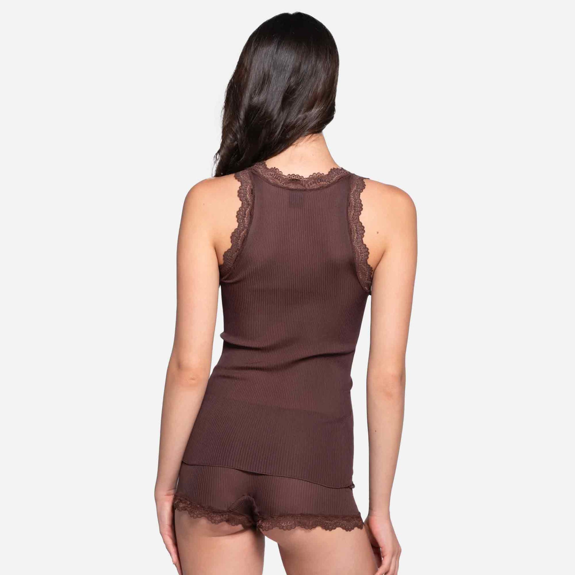 Silk Rib Tank Top Cherry