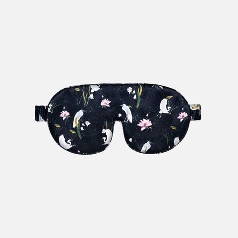 Silk Sleep Eye Mask Leo Black