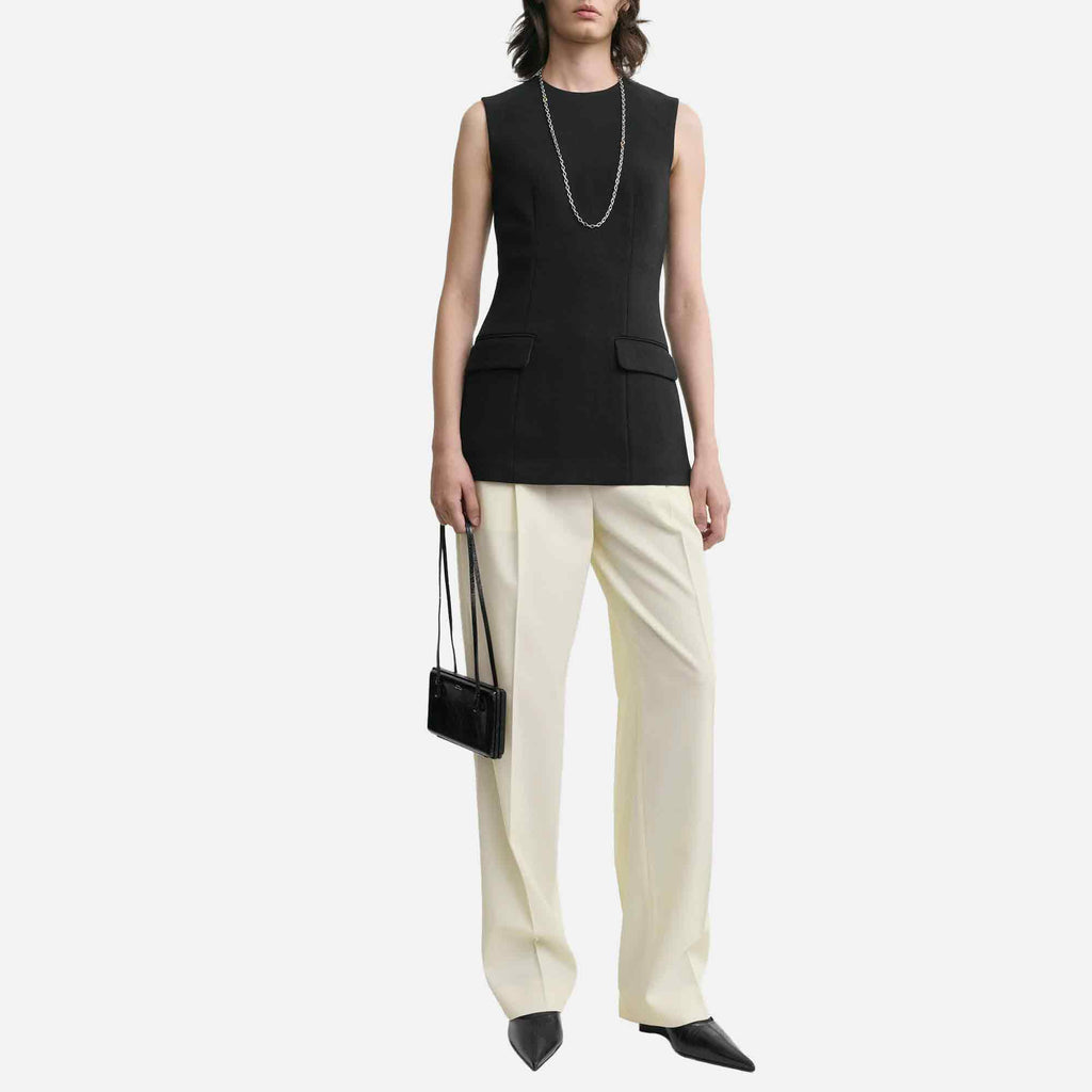 Sleeveless Pocket Top Black