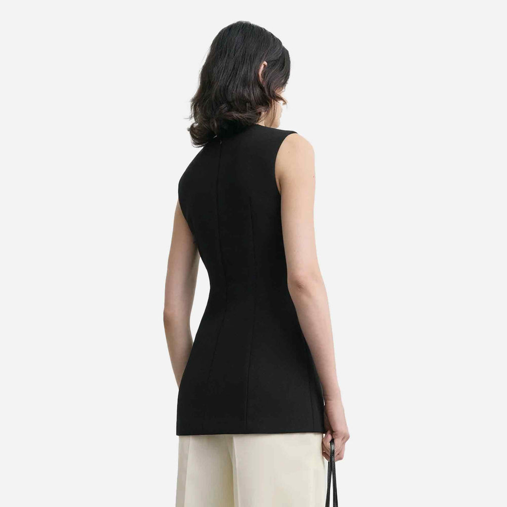 Sleeveless Pocket Top Black