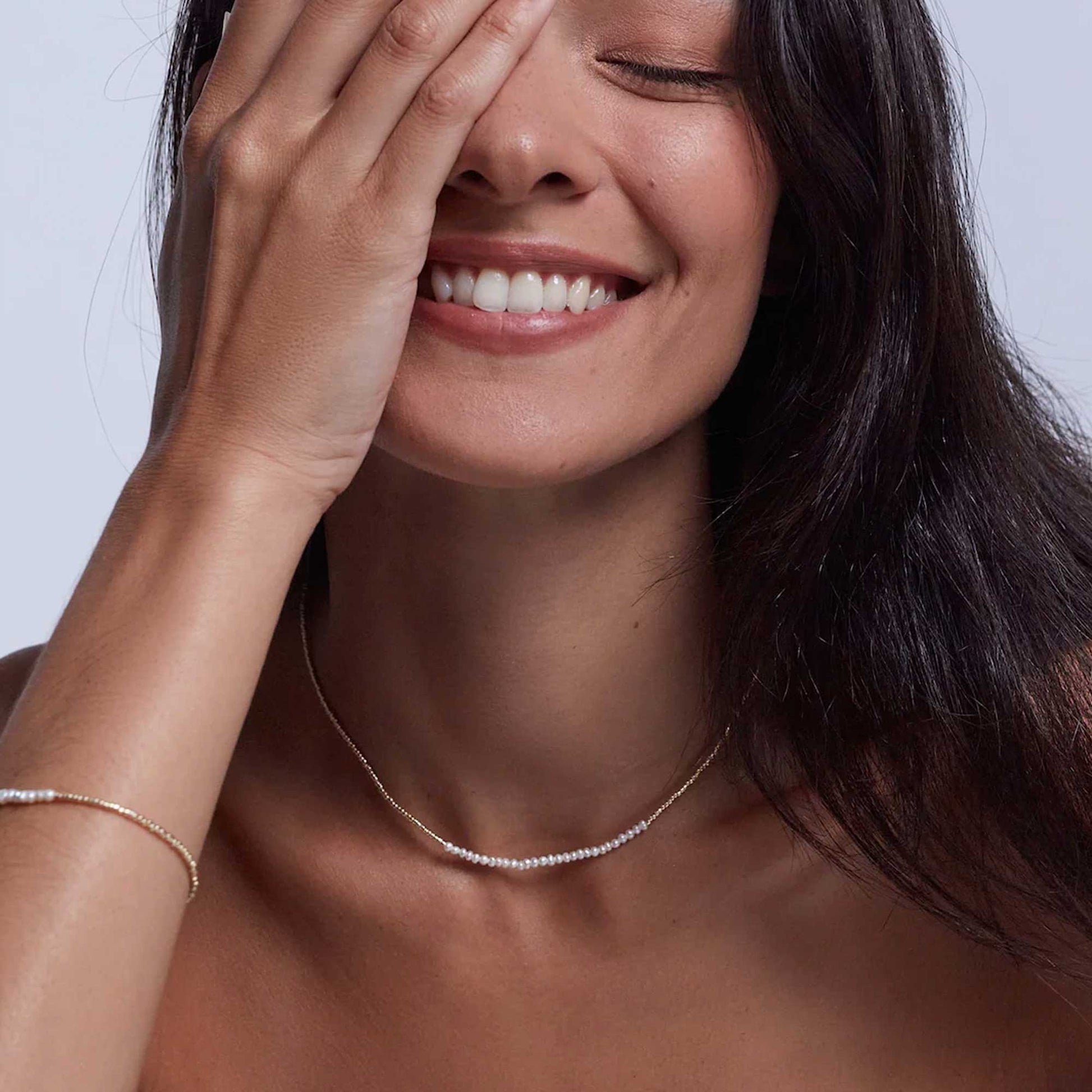 Slim Pearly Bracelet Gold