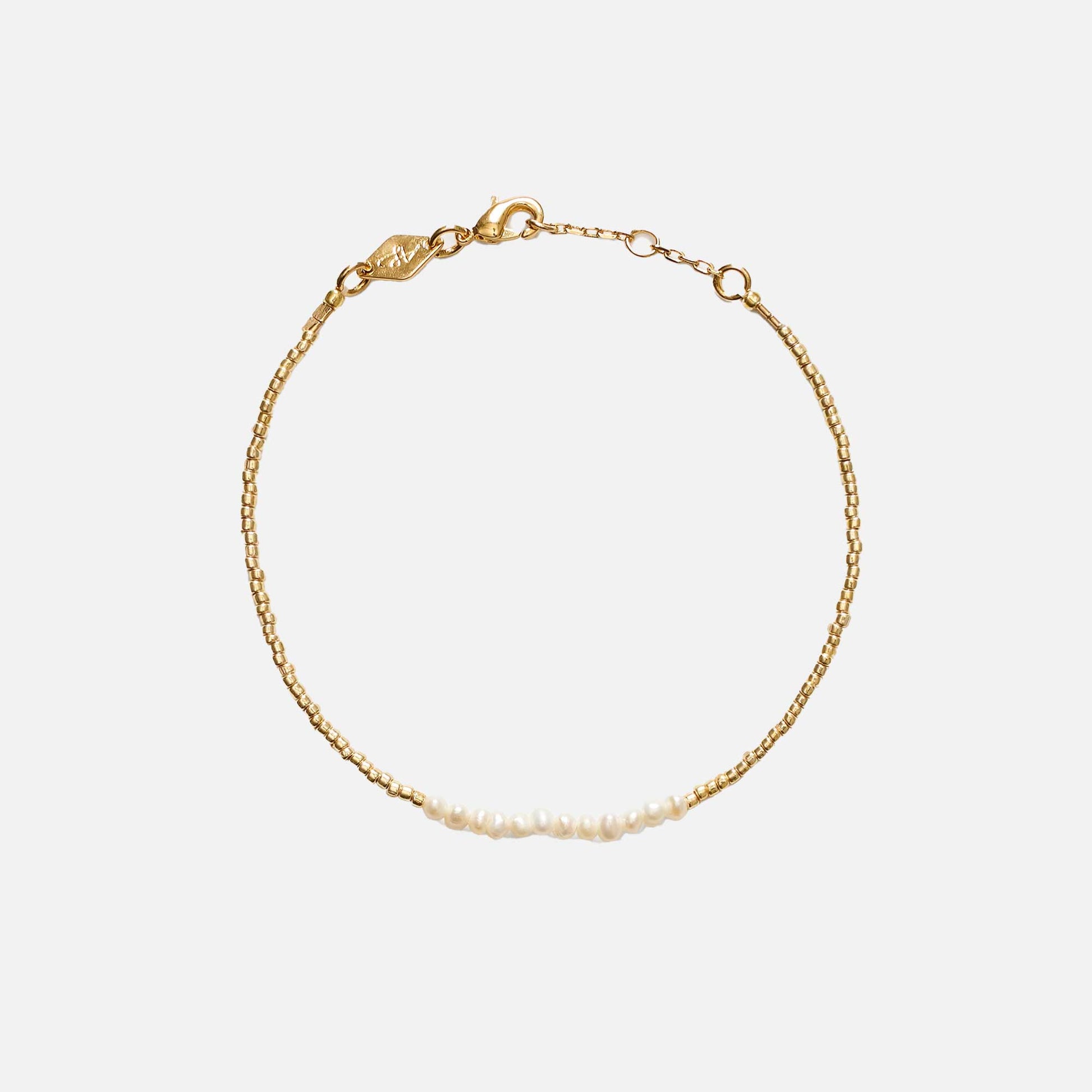 Slim Pearly Bracelet Gold