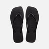 Slim Square Flip-Flops Black
