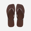 Slim Square Flip-Flops Dark Brown