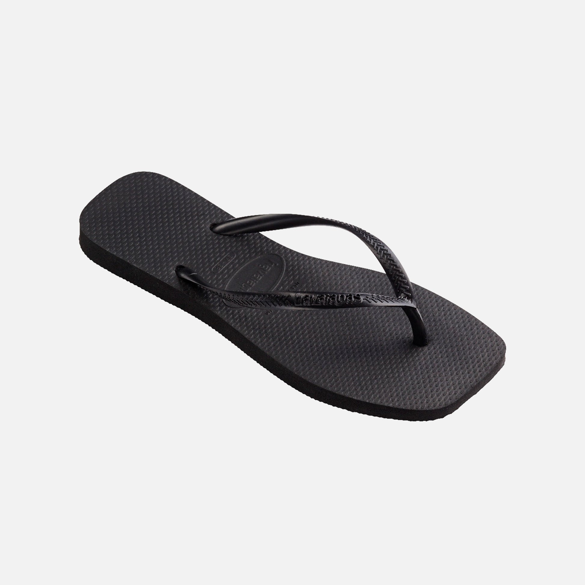 Slim Square Flip-Flops Black
