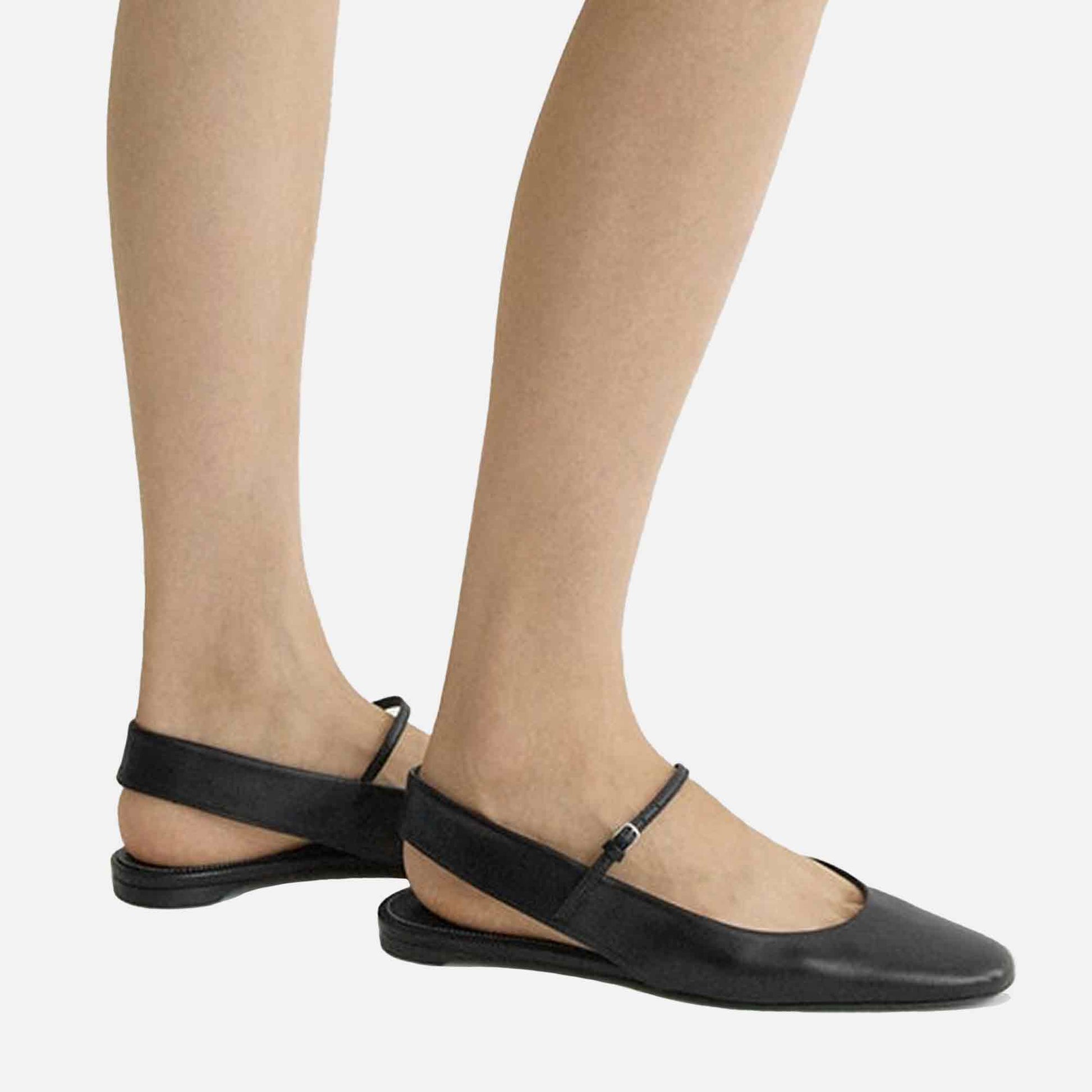 Slingback Mary Janes Black