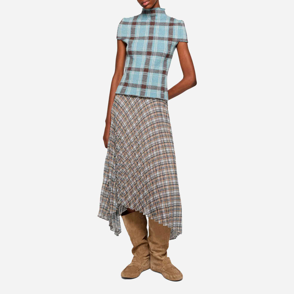 Slouch Saddle Boots Beige